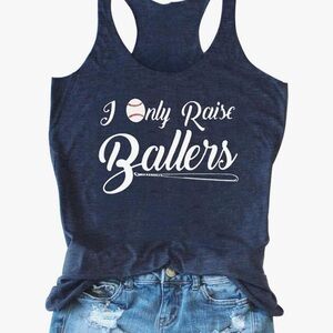 Baseball Navy Graphic Tank Top
